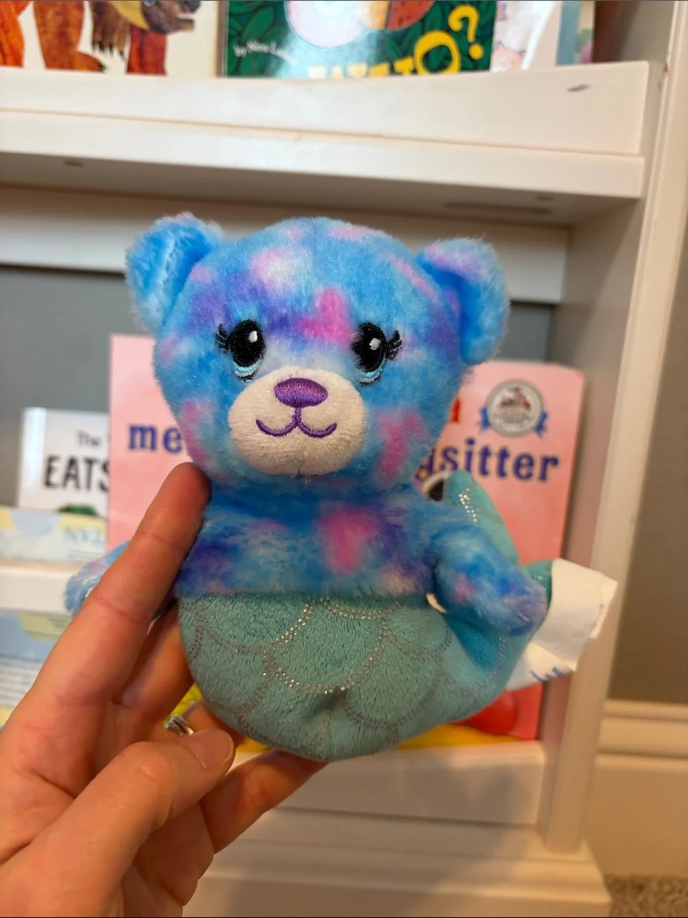 Build-A-Bear Blue and Pink Tie-Dye Mermaid Bear